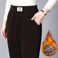 High Waist Straight Leg Plush Pants For Women