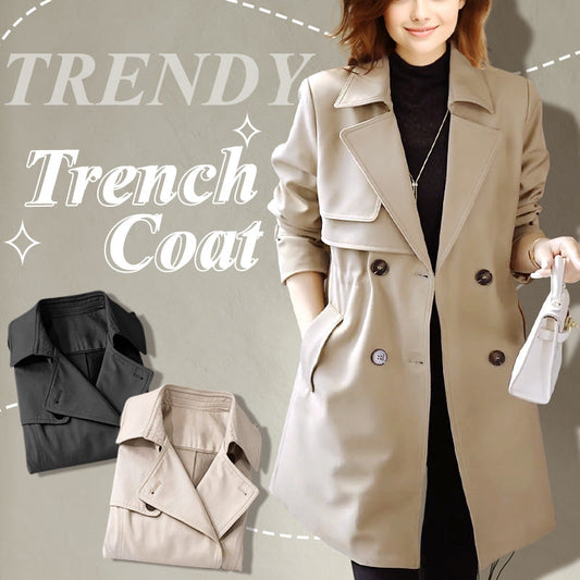 🍂End of Fall Specials🍂Comfortable Waisted Lapel Trench Coat