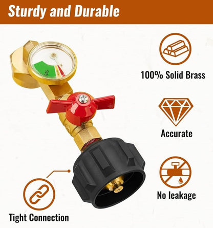 🔥 Early Christmas sale 50% off🌟🎄Top-Rated Propane Refill Elbow Adapter with Tank Gauge