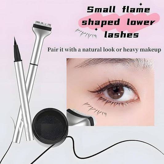 💖Limited Time Offer 55% OFF💄Waterproof 2-in-1 Eyeliner & Lower Eyelash Stamp Set