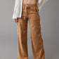 💝Linen-Blend Wide-Leg Cargo Pant