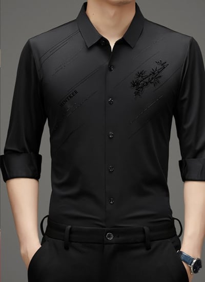 🎁Exquisite Gift💘Men's Velvet Thickened Seamless Flocking Shirt（50% OFF）