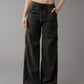 💝Linen-Blend Wide-Leg Cargo Pant