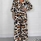 Leopard print V-neck jumpsuit