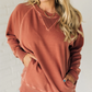 🏆Women's Ribbed Accent Pocketed Pullover