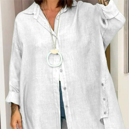 🔥Hot Sale 50% off🔥Women's Casual Solid Color Long Sleeve Button Down Shirt