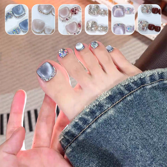 ✨Buy 1 Get 1 Free🌈 Square Press on Diamond Toenails