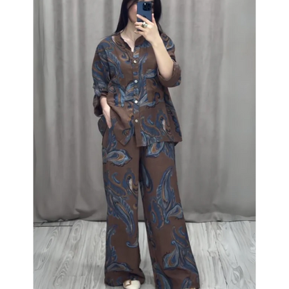 Two Piece Shirt and Trousers Set for Women