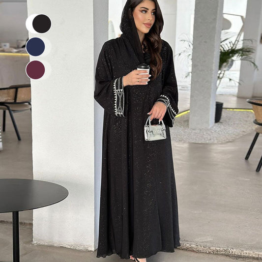 Women's Sequin Open Abaya