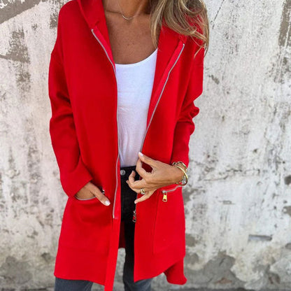 Women's Casual Zippered Coat