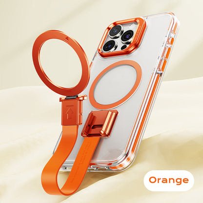 Magnetic Phone Case with Finger Strap & Stand