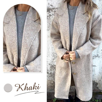 ❄️Winter Specials❄️Women's Long-sleeve Tweed Lapel Coat