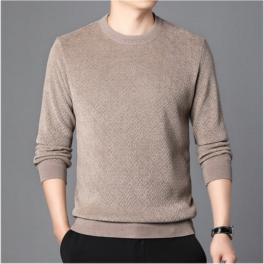 Feel Very Warm! New Thickened Men's Crew Neck Sweater For This Winter~