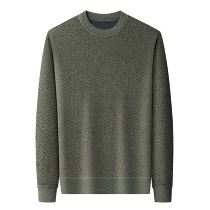 Feel Very Warm! New Thickened Men's Crew Neck Sweater For This Winter~