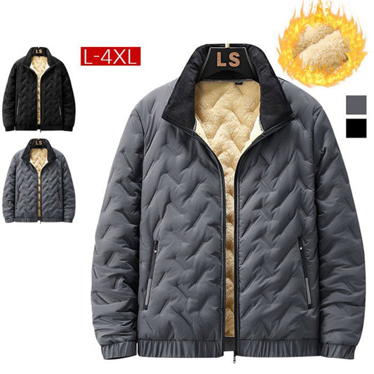 🎁Last Day Sale 49% Off🔥Men's Quilted Winter Jacket with Faux Fleece Lining