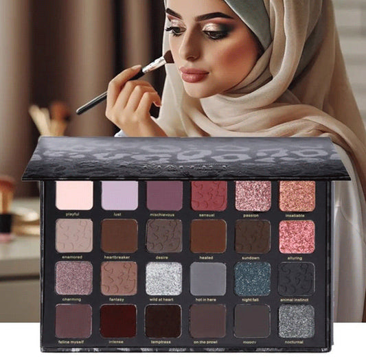 🎉Last Day of Discounts🎉24 Colors Leopard Long Lasting Glamorous Eyeshadow Palette