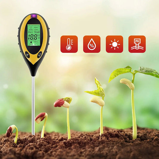 Multi-Function Soil Tester for Temperature Moisture Light & pH Test