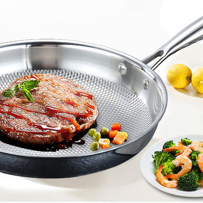 ✈️Free Shipping🌐304 Stainless Steel 3-layer Steel Frying and Wok Pans